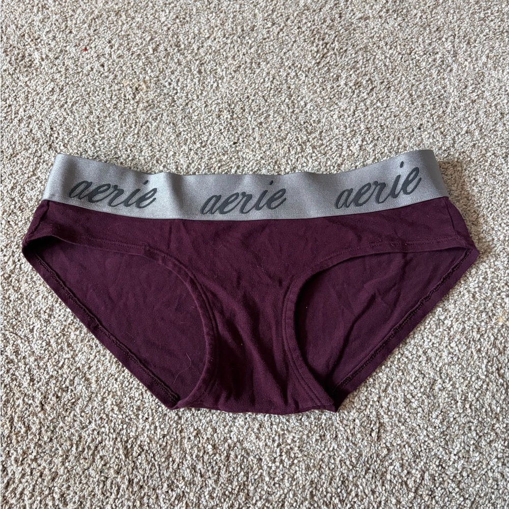 Aerie Burgundy and Gray Briefs